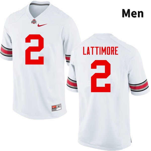 Ohio State Buckeyes Marshon Lattimore Men's #2 White Game Stitched College Football Jersey